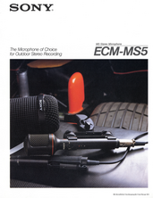 Sony Brochure ECM-MS5 MS-Stereo Microphone 1989 english