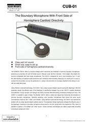 Sanken Brochure CUB-01 Boundary Microphone 2012 english