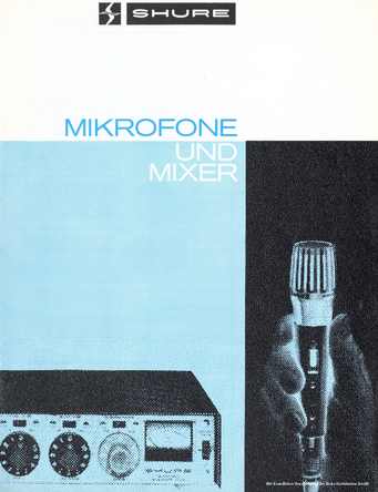Shure Kurzkatalog Mikrofone und Mixer 1971 deutsch