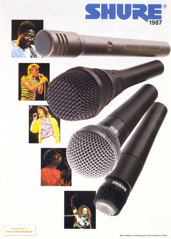Shure Kurzkatalog Mikrofone 1987 deutsch 