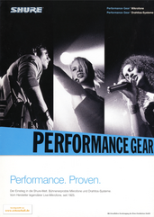 Shure Prospekt Performance Gear Mikrofone 2006 deutsch