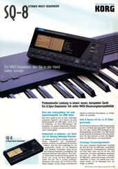 Korg Prospekt SQ-8 MIDI-Sequencer 1987 deutsch