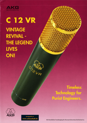 AKG Brochure C12VR Tube Microphone 1994 english