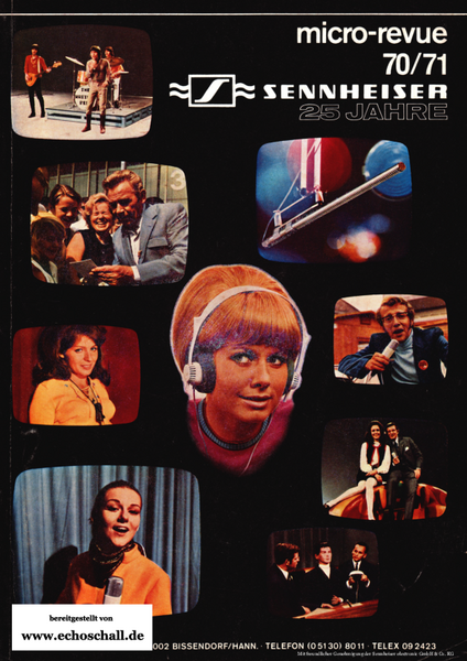 Sennheiser Katalog micro-revue 1968 deutsch
