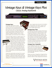 E-mu Systems Brochure Vintage Keys Sample Player 1994 english
