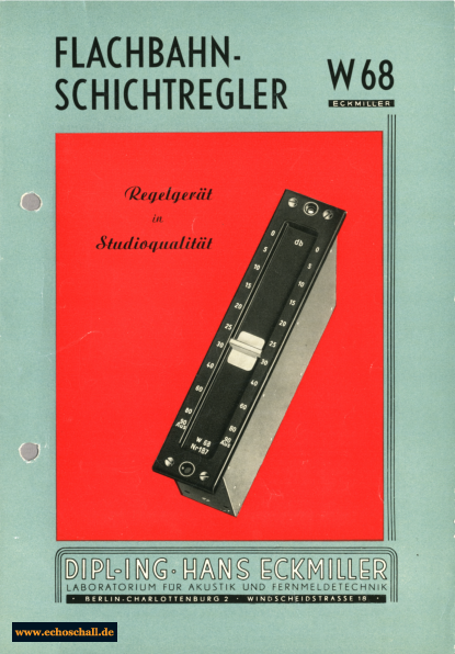 Eckmiller Prospekt W68 Flachbahn-Schichtregler deutsch