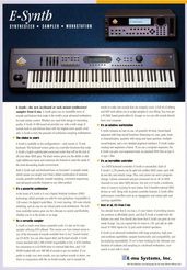E-mu Systems Brochure E-Synth Synthesizer 1997 english