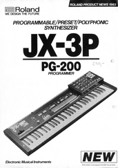 Roland Brochure JX-3P Synthesizer PG-200 Programmer 1983 english