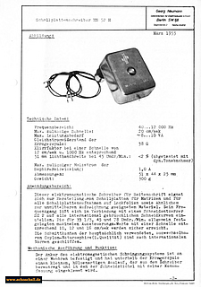 Neumann Prospekt MS52H Schallplattenschreiber 1955 deutsch