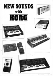 Korg Katalog New Sounds with Korg 1977 deutsch