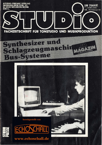 Studio Magazin Heft 70-Synthesizer und Drumcomputer im Studio-Frankfurter Musikmesse