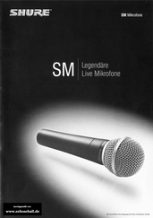 Shure Prospekt SM Live-Mikrofone 2002 deutsch
