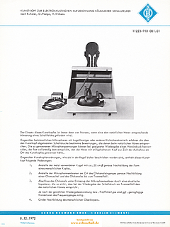Neumann Prospekt KU80 Kunstkopf-Mikrofon 1972 deutsch