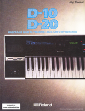 Roland Prospekt D-10 D-20 Synthesizer 1988 deutsch