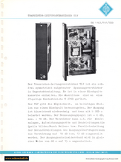 Neumann Prospekt TLV Leitungsverstärker 1963 deutsch