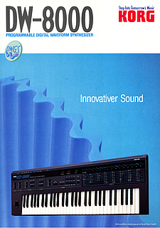 Korg Prospekt DW-8000 Synthesizer 1985 deutsch