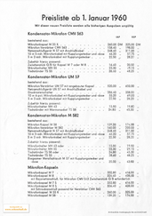 Neumann Gefell Preisliste 1960 deutsch
