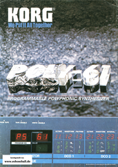 Korg Prospekt Poly-61 Synthesizer 1983 deutsch