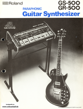 Roland Brochure GS-500 GR-500 Guitar Synthesizer 1977 english