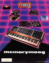 Moog Brochure Memorymoog Polyphonic Synthesizer english