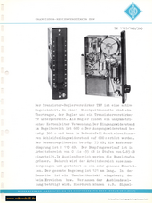 Neumann Prospekt TRV Reglerverstärker 1963 deutsch