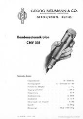 Neumann Gefell Prospekt CMV551 1955 deutsch