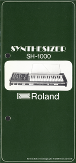 Roland Prospekt SH-1000 deutsch