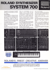 Roland Brochure System 700 Modular Synthesizer 1976 english