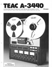 Teac Tascam Brochure A3440 Multitrack-Recorder 1979 english
