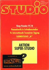 [Translate to Englisch:] Heft 12-Soundstudio N-Korg Vocoder VC10-Raumakustik-in-Aufnahmestudios