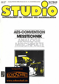 Studio Magazin Heft 38-Marktübersicht Messtechnik-Toningenieur Ausbildung