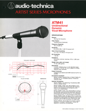 Audio Technica Brochure ATM41 Microphone 1980 english