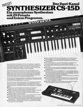 Yamaha Prospekt CS15D Synthesizer deutsch