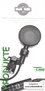 MBHO Katalog Mikrofone 2002 deutsch