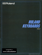 Roland Catalog Keyboards Volume 6 1984 english