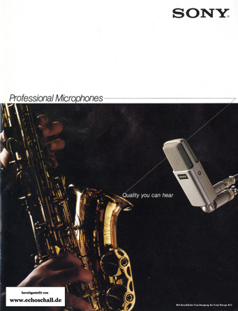 Sony Catalog Professional Microphones 1981 english