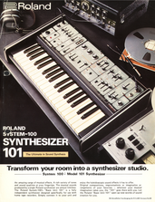 Roland Brochure System 100 Model 101 Synthesizer 1977 english