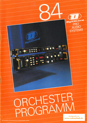 Dynacord Katalog Orchesterprogramm 1984 deutsch english francaise