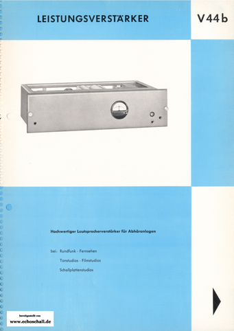 EAB Prospekt V44b Leistungsverstärker deutsch