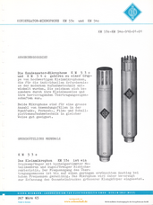 Neumann Prospekt KM53c KM54c Mikrofone 1965 deutsch