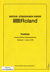 Roland Preisliste Jörgensen 1978 deutsch