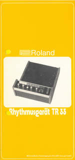 Roland Prospekt TR-33 Rythmusgerät deutsch