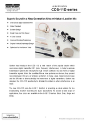 Sanken Brochure COS-11d Lavalier Microphone englis 
