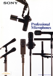 Sony Catalog Professional Microphones 1998 english